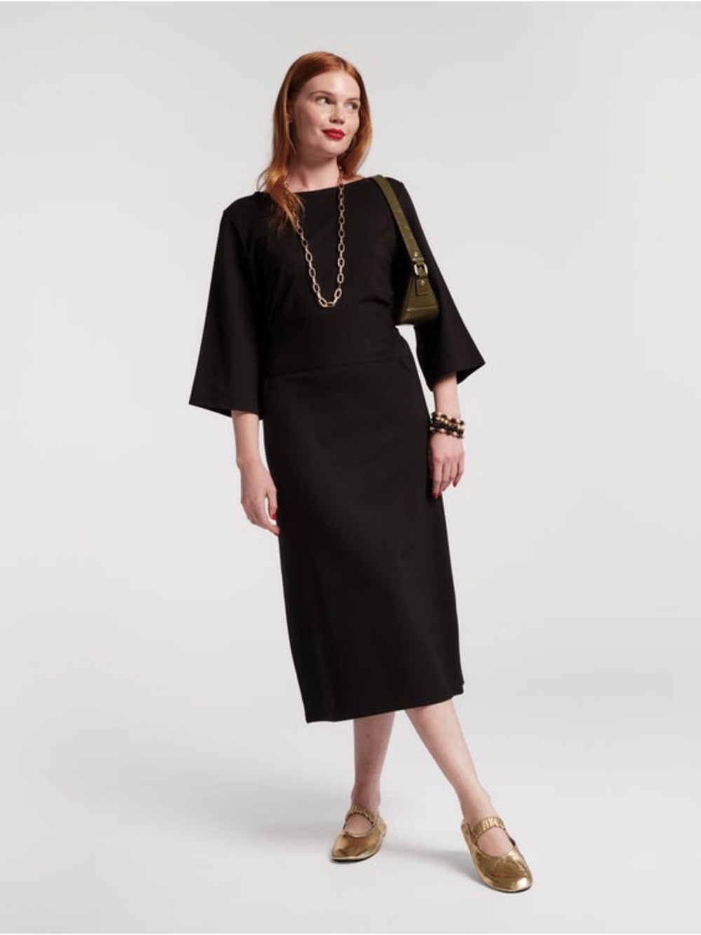 Frances Valentine Whitney Black Wrap Dress